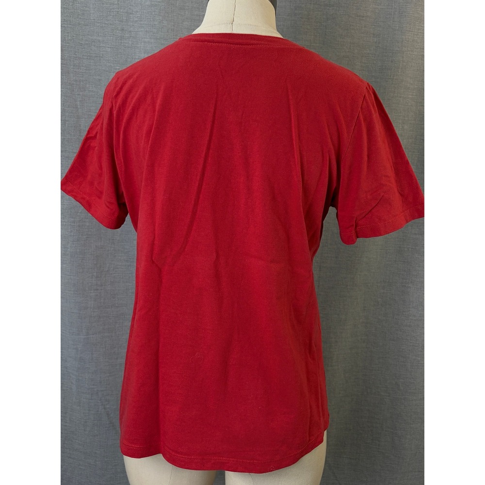 Vermont‎ Country Store Red Floral Embroidered Cotton Square Neck Top M Boho - Picture 7 of 8
